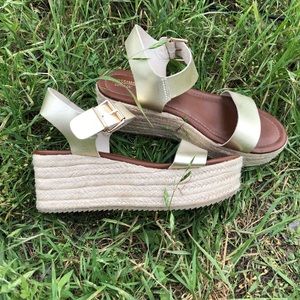 Gold platform wedges from target